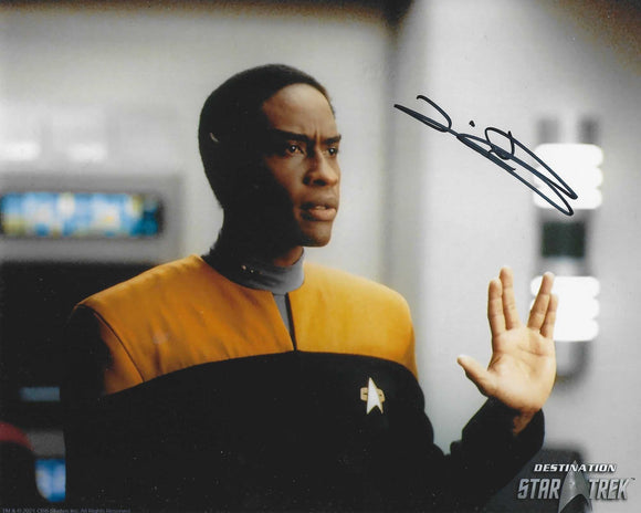 Tim Russ 10x8 signed in Black Star Trek