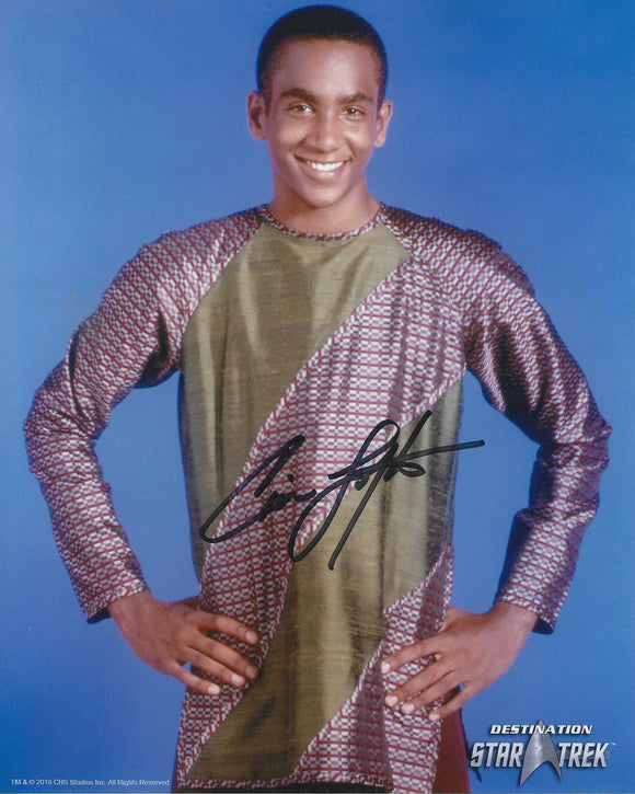 Cirroc Lofton 10x8 signed in Black Star Trek