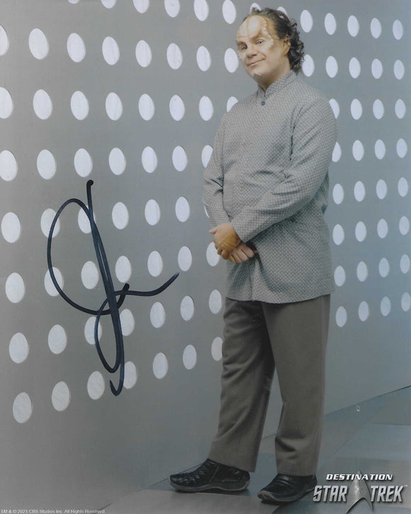 John Billingsley 10x8 signed in Black Star Trek