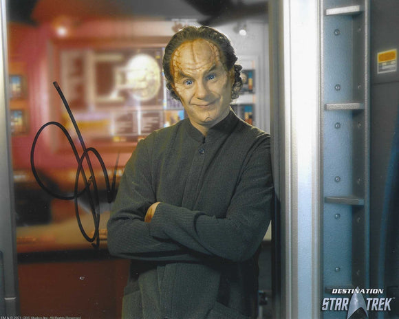 John Billingsley 10x8 signed in Black Star Trek