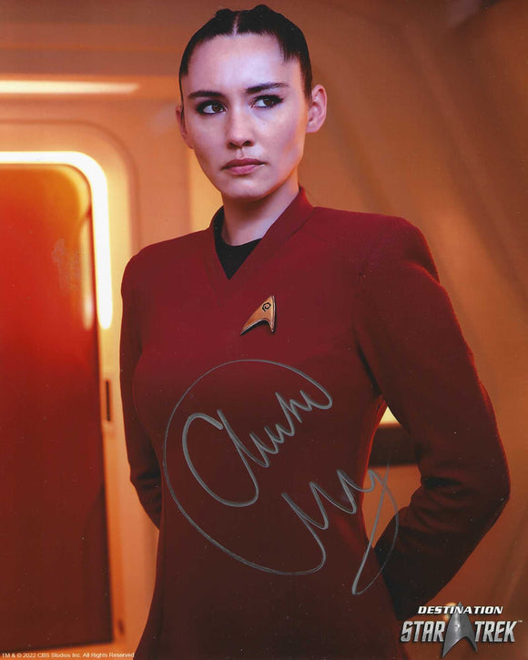 Christina Chong 10x8 signed in Silver Star Trek