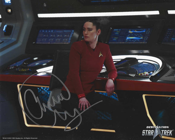 Christina Chong 10x8 signed in Silver Star Trek