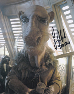 Sean Crawford 10x8 signed in Black Star Wars Return of the Jedi